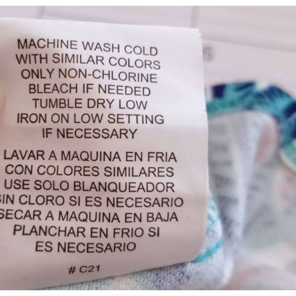 AS U WISH TURQUOISE & WHITE STRIPE & FLORAL DRESS SZ.L EUC. - Picture 8 of 8